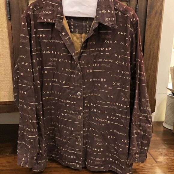 Vintage brown tribal Aztec boho jacket - Picture 1 of 1